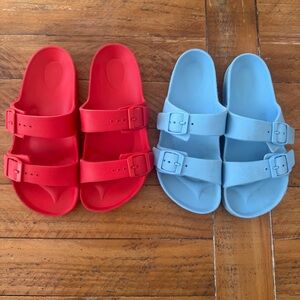 Shade & Shore Red and Blue Women's Sandals